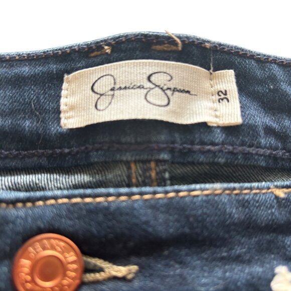 Jessica Simpson Forever Rolled Short Midnight Dream Dark Denim Jean Size 32 NWTs - Picture 4 of 8